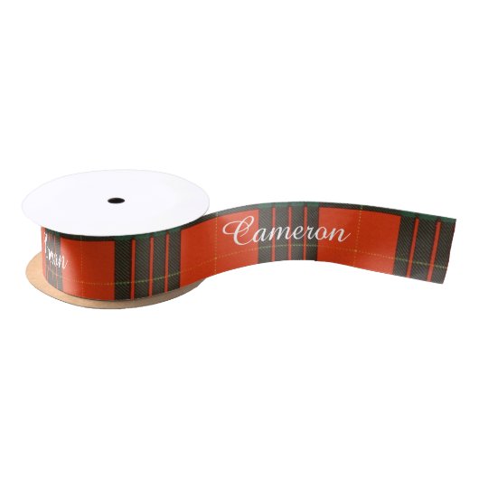 Cameron-Clan karierter schottischer Tartan Satinband (Spule)