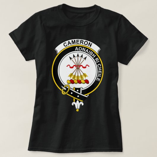 Cameron Coat of Arms Family Crest T-Shirt (Design vorne)