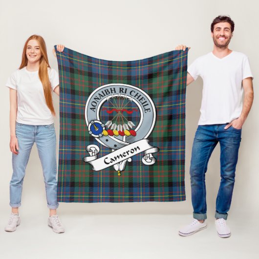 Cameron Erracht Ancient Clan Abzeichen Tartan Kari Fleecedecke (Beispiel)