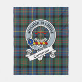 Cameron Erracht Ancient Clan Abzeichen Tartan Kari Fleecedecke (Vorderseite)