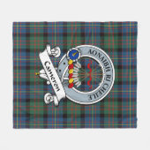 Cameron Erracht Ancient Clan Abzeichen Tartan Kari Fleecedecke (Vorderseite (Horizontal))