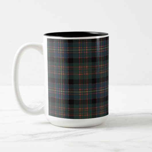 Cameron Erracht Ancient Scottish Tartan Kariert Zweifarbige Tasse (Links)