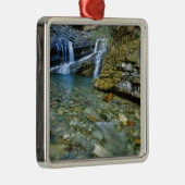 Cameron Falls in Waterton Lake National Park Silbernes Ornament (Rechts)