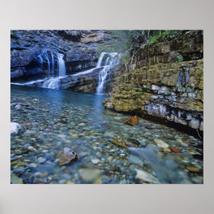 Cameron Falls in Waterton Seen National Park in 2 Poster