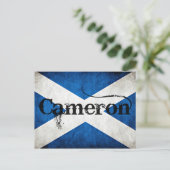 Cameron Grunge-Flagge Postkarte (Stehend Vorderseite)