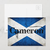 Cameron Grunge-Flagge Postkarte (Vorne/Hinten)