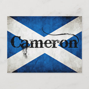 Cameron Grunge-Flagge Postkarte