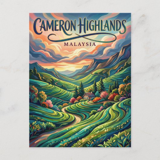 Cameron Highlands Malaysia Postkarte (Vorderseite)