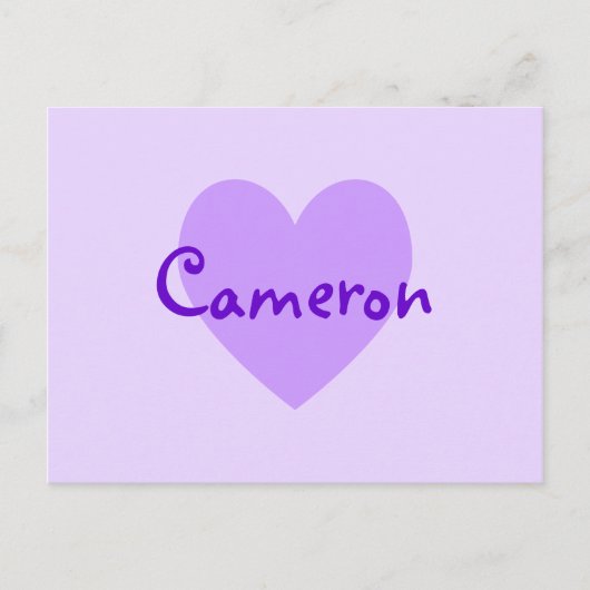 Cameron Lila Postkarte (Vorderseite)