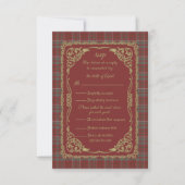 Cameron Lochiel Weathered Tartan Response Card RSVP Karte (Vorderseite)