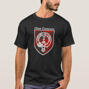 Cameron-Nachname Schottischer Clan-Tartan-Wappen-A T-Shirt