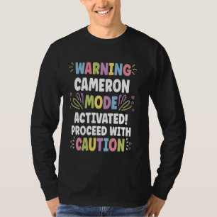 CAMERON Personalisiert Name Funny Niedlich Custom T-Shirt