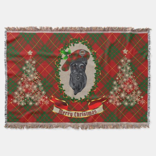 Cameron Scottie Dog Christmas Decke (Vorderseite)