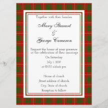 Cameron Scottish Wedding Einladung