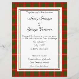 Cameron Scottish Wedding Einladung