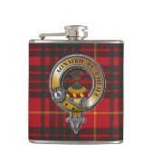 Cameron Tartan & Abzeichen Flachmann (Vorderseite)