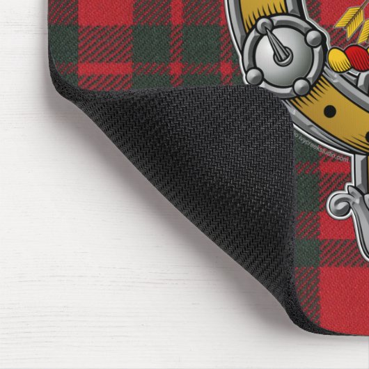 Cameron Tartan & Abzeichen Mousepad (Ecke)