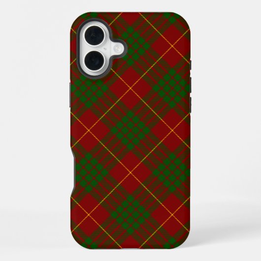 Cameron-Tartan rot grün kariert iPhone Hülle (Rückseite)