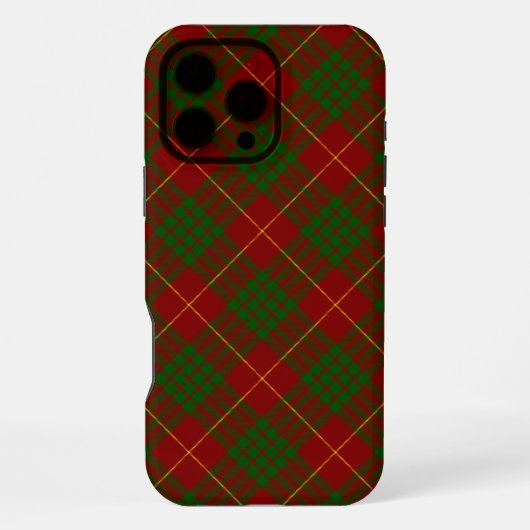 Cameron-Tartan rot grün kariert iPhone Hülle (Rückseite)