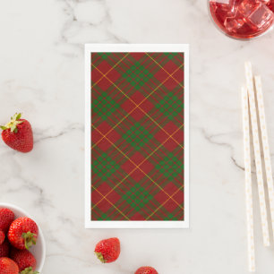 Cameron-Tartan rot grün kariert Serviette