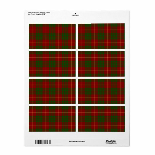 Cameron Tartan Rot kariert (Vorne)