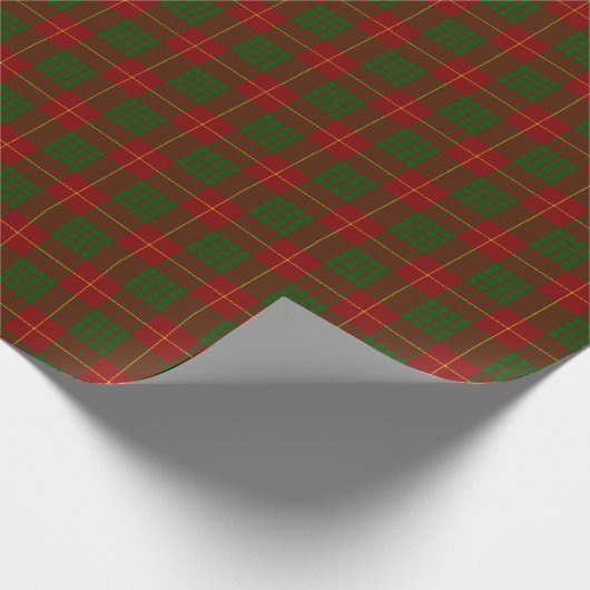 Cameron Tartan Rot kariert Geschenkpapier (Ecke)