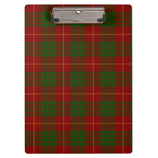 Cameron Tartan Rot kariert Klemmbrett (Vorderseite)