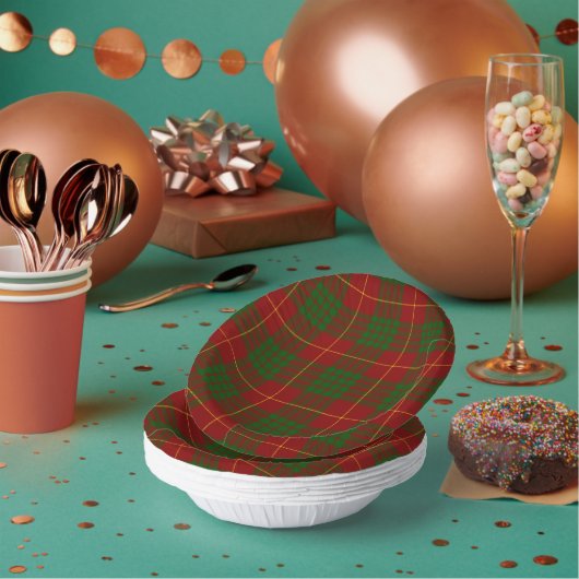 Cameron Tartan Rot kariert Pappteller (Multi)