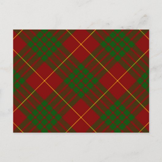 Cameron Tartan Rot kariert Postkarte (Vorderseite)