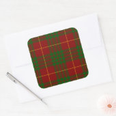 Cameron Tartan Rot kariert Quadratischer Aufkleber (Umschlag)