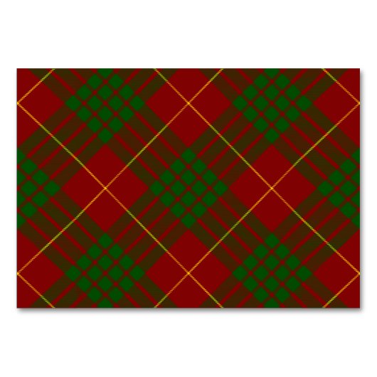 Cameron Tartan Rot kariert Tischnummer (Vorderseite)