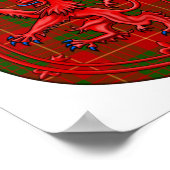 Cameron Tartan Scottish Kariert Lion Rampant Poster (Ecke)