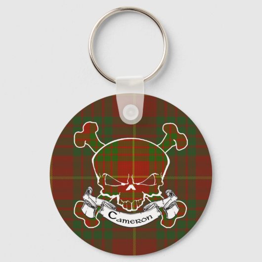 Cameron Tartan Skull Keyring Schlüsselanhänger (Vorderseite)