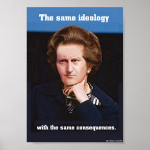 Cameron & Thatcher - Das gleiche Ideologie-Poster Poster