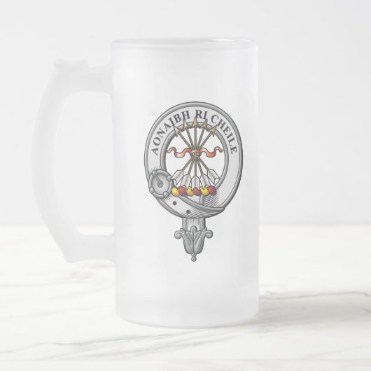 Cameron Wappen Abzeichen Mattglas Bierglas (Links)