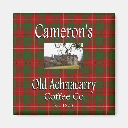 Cameron's Old Achnacarry Coffee Co. Magnet (Vorne)