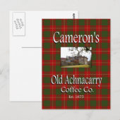 Cameron's Old Achnacarry Coffee Co. Postkarte (Vorne/Hinten)