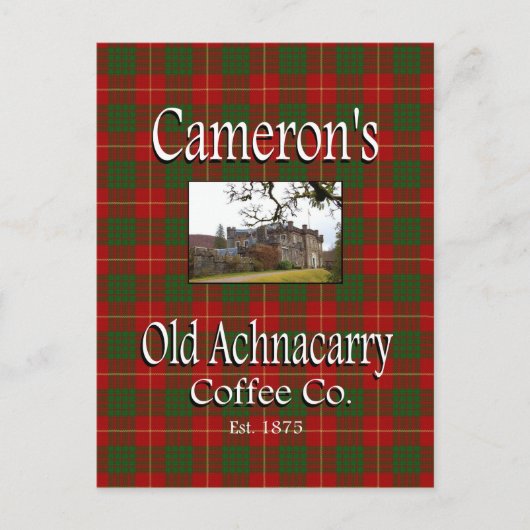 Cameron's Old Achnacarry Coffee Co. Postkarte (Vorderseite)