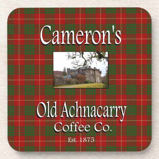 Camerons Old Achnacarry Coffee Co. Untersetzer Set (Vorderseite)