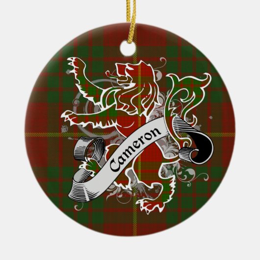 Camerontartan-Löwe Keramikornament (Vorne)