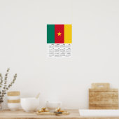 Cameroon 2026 Calendar, Large, Cameroon Flag Poster (Küche)