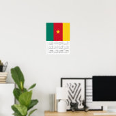 Cameroon 2026 Calendar, Large, Cameroon Flag Poster (Heimbüro)