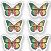 Cameroon Butterfly Monarque Flag Aufkleber (Vorderseite)