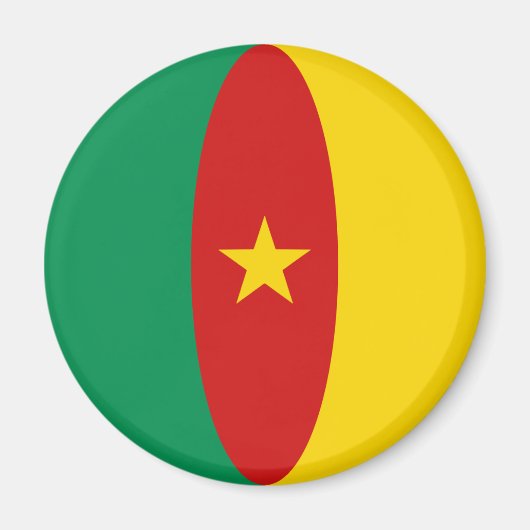 Cameroon Fisheye Flag Magnet (Vorne)