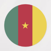 Cameroon flag etiketten (Design 2)
