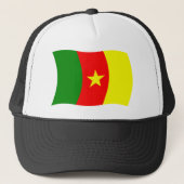 Cameroon Flag Hat Truckerkappe (Vorderseite)