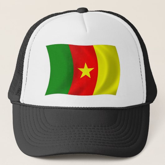 Cameroon Flag Hat Truckerkappe (Vorderseite)