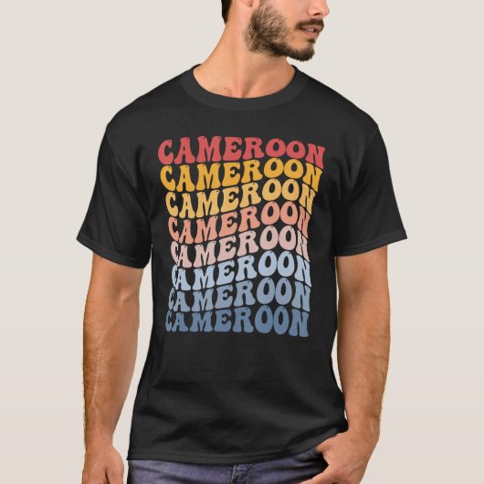 Cameroon Groovy Retro Cameroonian T-Shirt (Vorderseite)