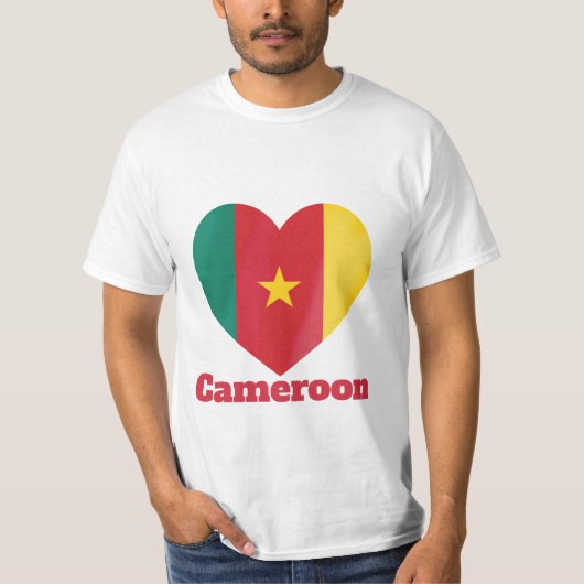 Cameroon Heart Flag T - Shirt (Vorderseite)