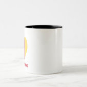 Cameroon Herzenflagge Zweifarbige Tasse (Mittel)